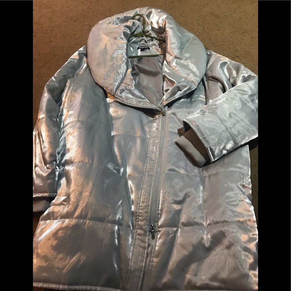 Woman’s sparkly silver coat jacket by Roman’s size 22/24